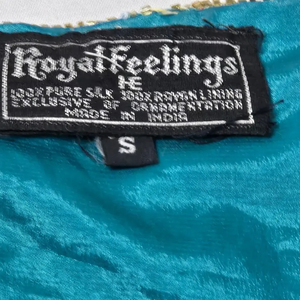 Royal Feelings Sequin Vintage Jacket Small 100% Silk